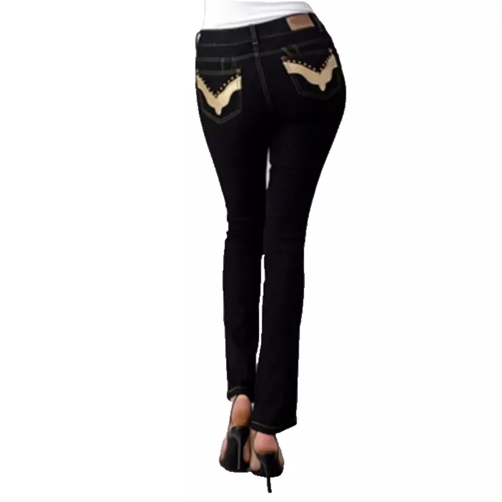 Sexsi Pompis Embellished Black Bootcut Jeans Junior's Size 9 - New With Tags